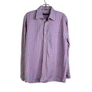 Oxford America Button Down Shirt Mens Large‎ Multi Color Gingham Classic Preppy